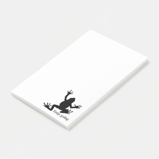 Frog Silhouette Striking Motivational Quote Post-it Notes (Angled)