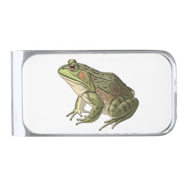 Frog Silver Finish Money Clip (Front)