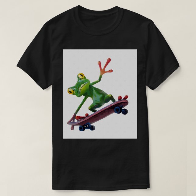 frog skateboard Graphic  T-Shirt (Design Front)