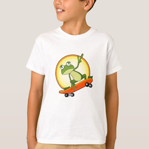 Frog Skater Skateboard T_Shirt
