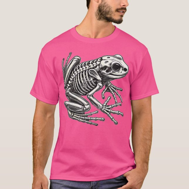 Frog Skeleton Halloween T-Shirt (Front)