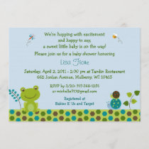 Frog Snail Bug Baby Shower Invitations