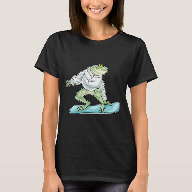 Frog Snowboard Winter sports T-Shirt (Front)