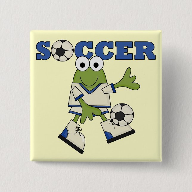 Frog Soccer Tshirts and Gifts Pinback Button (Front)