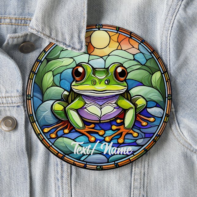 Frog Stain Glass Design Pin  (In Situ)