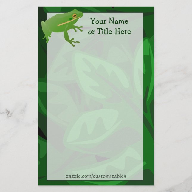 Frog Stationery (Front)