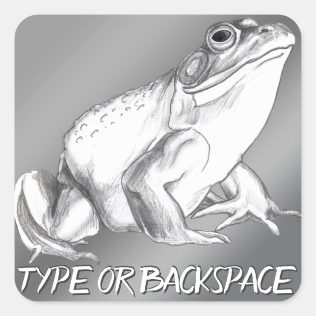 Frog Stickers Personalized Bullfrog Art Sticker (Front)