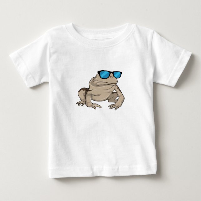 Frog Sunglasses Baby T-Shirt (Front)