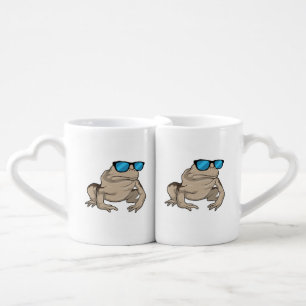 Frog Sunglasses Coffee Mug Set