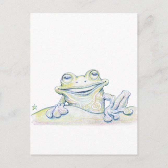 Frog Swirl Postcard (Front)