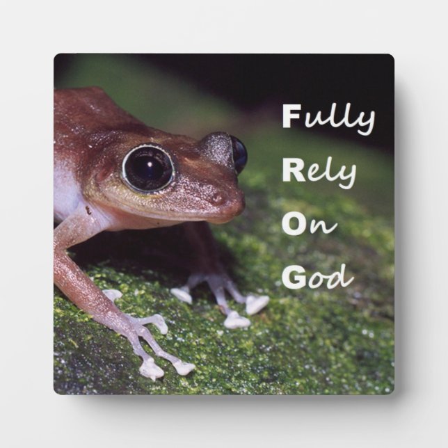 Frog Tabletop Plaque with Easel (Front)