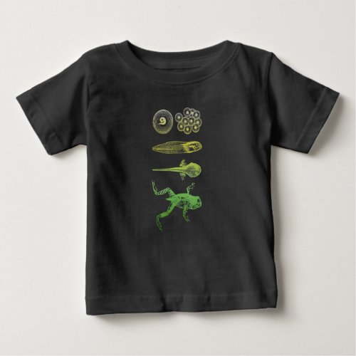 Frog Tadpole  Metamorphosis Life Cycle Biology Baby T_Shirt