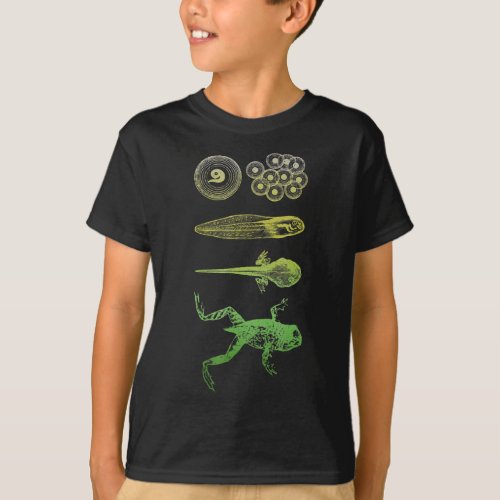 Frog tadpole  metamorphosis life cycle biology T_Shirt