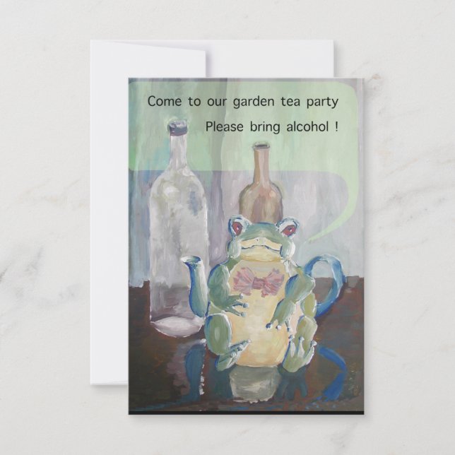 frog tea party invitation (Front)