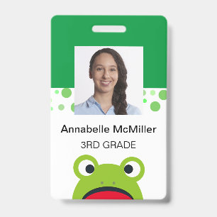 Frog Teacher Kindergarden Badge