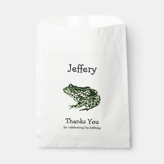 Frog Thank you Favor Bag (Front)