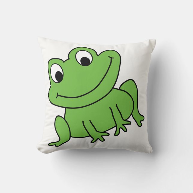 Frog Throw Pillow (Front)