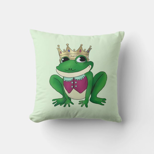 frog throw pillow (Front)