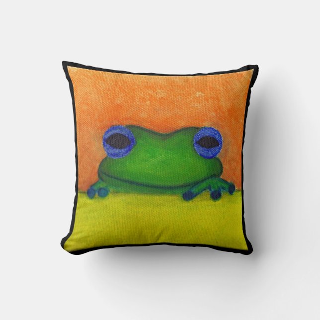 frog throw pillow (Front)