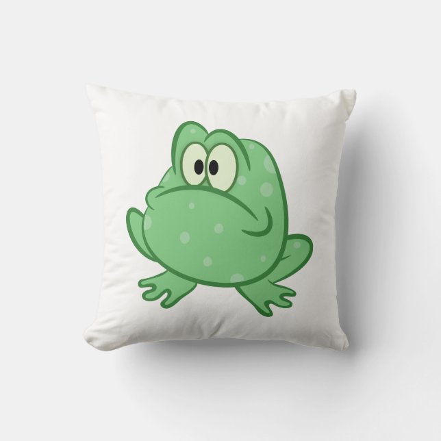 Frog Throw Pillow (Front)