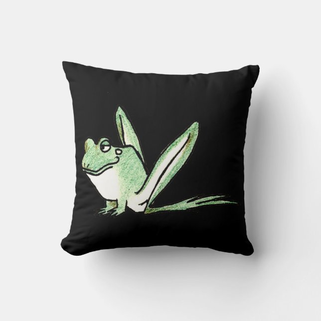 Frog Throw Pillow (Front)