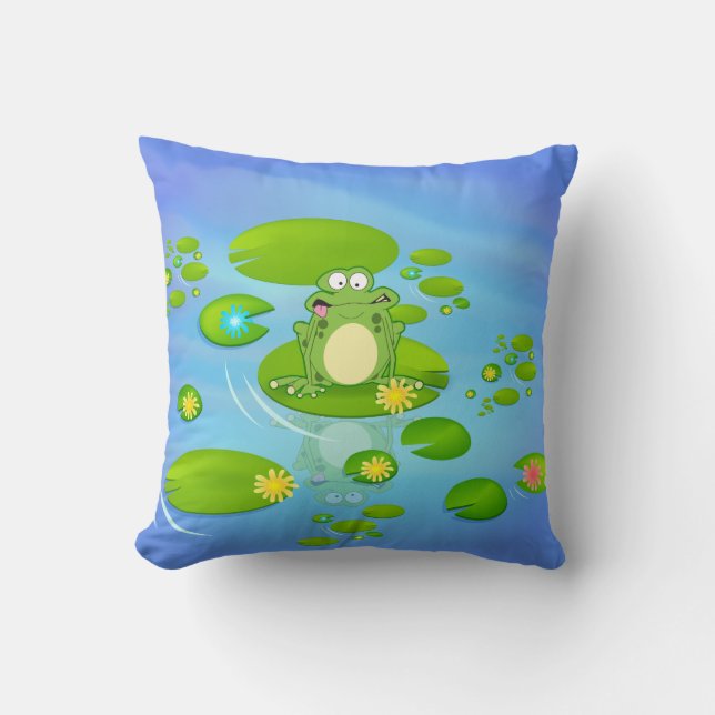 Frog Throw Pillow (Front)