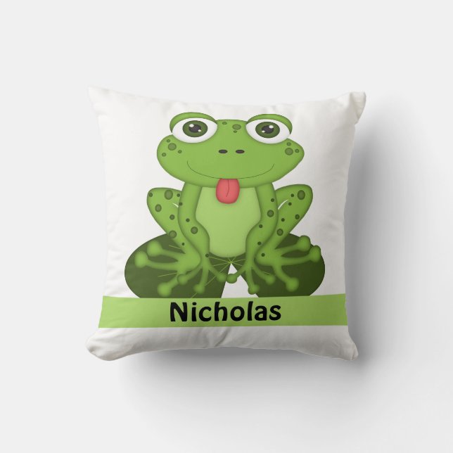 Frog Throw Pillow (Front)