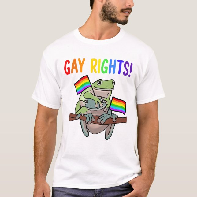 Frog Toad Gay Rights LGBT Pride Month T-Shirt (Front)