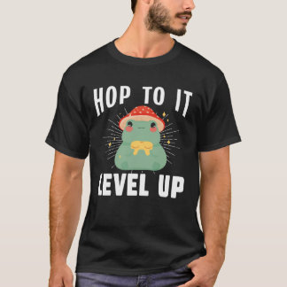 Frog Toad Hop to It Level Up Gamer T-Shirt