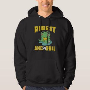 Frog Toad  Ribbit and Roll Gamer Hoodie