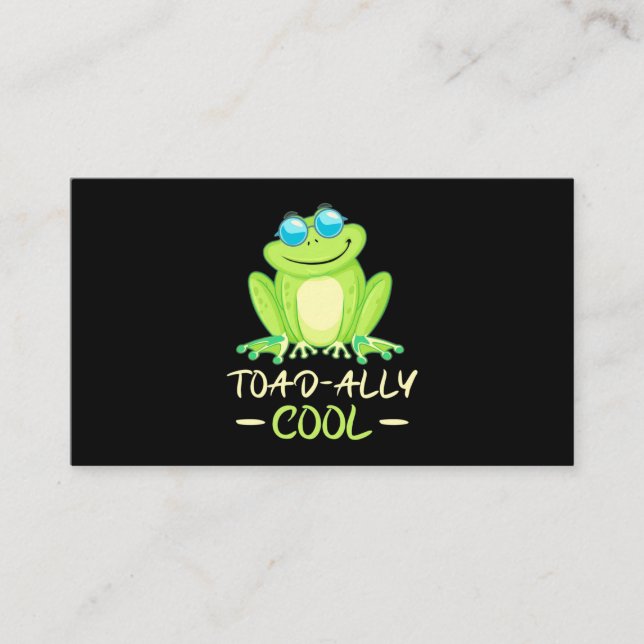 Frog Toadally Cool Business Card (Front)