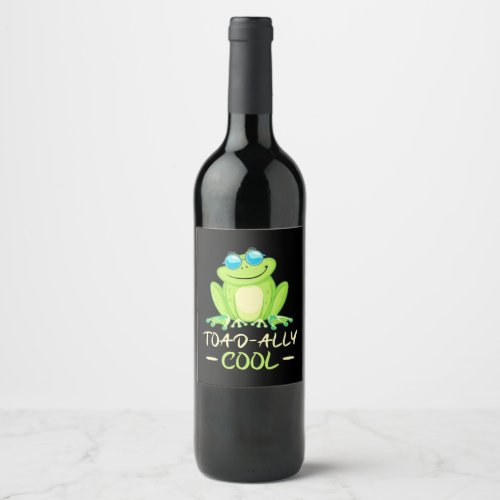 Frog Toadally Cool Wine Label