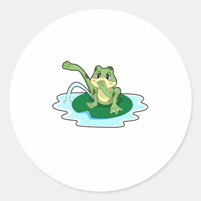 Frog Toilet Classic Round Sticker (Front)