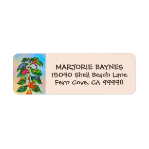 Frog Tree of Life Watercolor Return Address Label