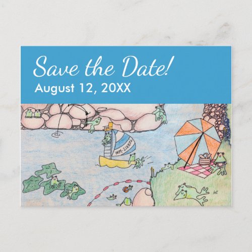 Frog Treehouse Save the Date Postcard Custom rv Announcement Postcard