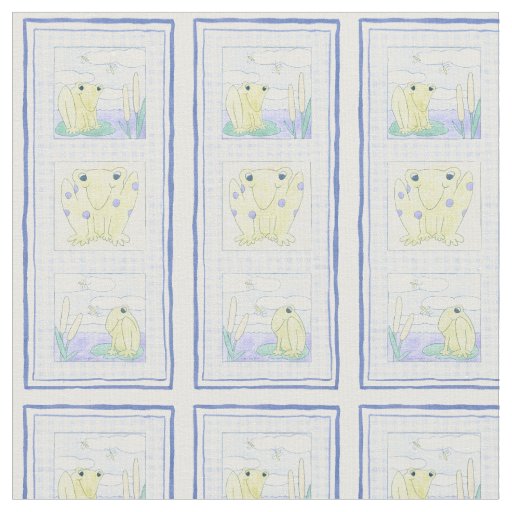 Frog Trio on Gingham Cloth