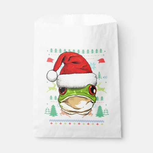 Frog Ugly Christmas Santa Hat Xmas Kids Boys Girls Favor Bag