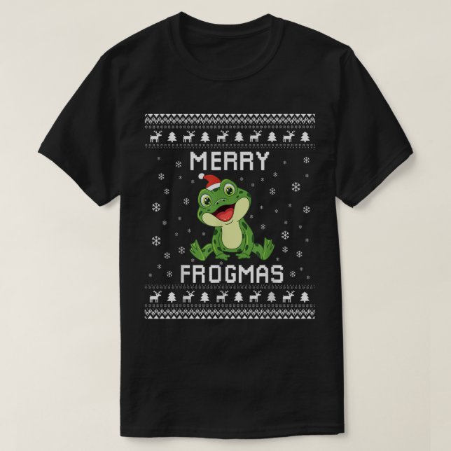 Frog Ugly Christmas Sweater Frog Lover Holiday Pre (Design Front)