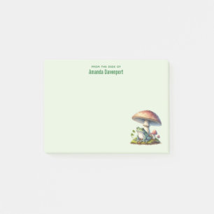 Frog Under a Mushroom Cute Nature Post-it Notes