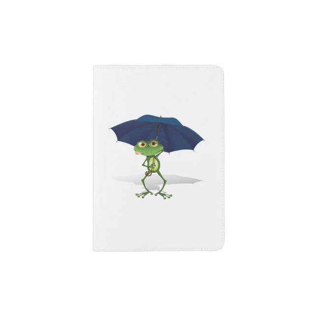 Frog Under An Umbrella Passport Holder (Front)
