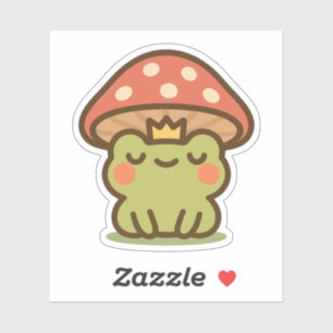 Frog Under Mushroom Sticker
