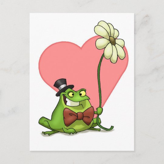Frog Valentine Postcard | Zazzle.com