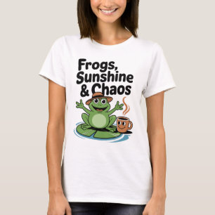 Frog Vibes and Coffee Chaos T-Shirt