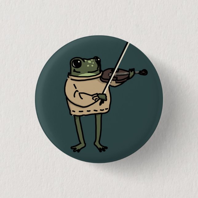 Frog Violinist Music Pin (Front)