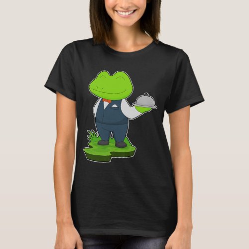 Frog Waiter Serving platter T_Shirt