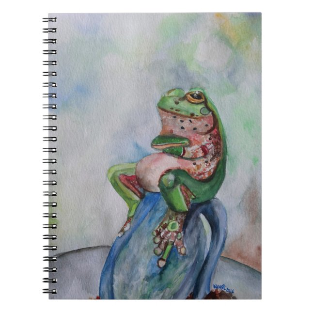 Frog Watercolor Art Notebook (Front)