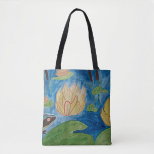 Frog & Waterlilies Tote Bag