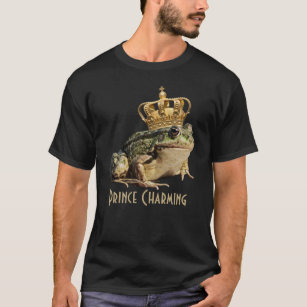 Frog Wearing a Royal Crown Funny Prince Charming T-Shirt