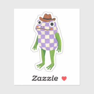Frog Wearing Cowboy Hat Stickers