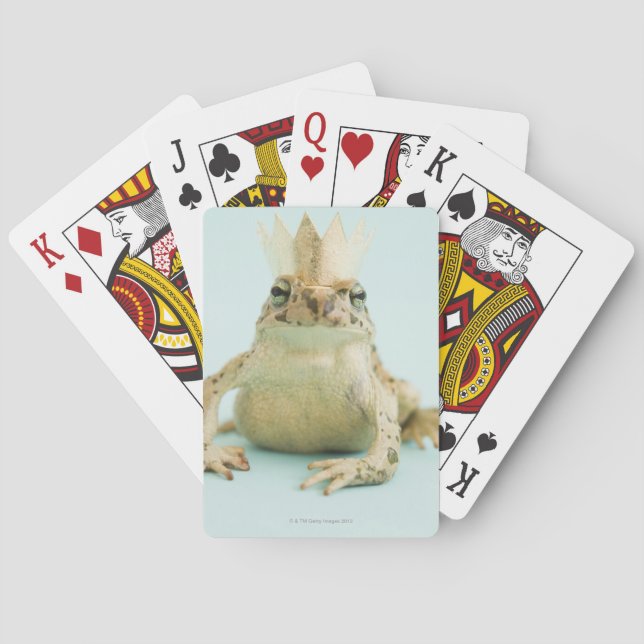 Frog wearing crown poker cards (Back)